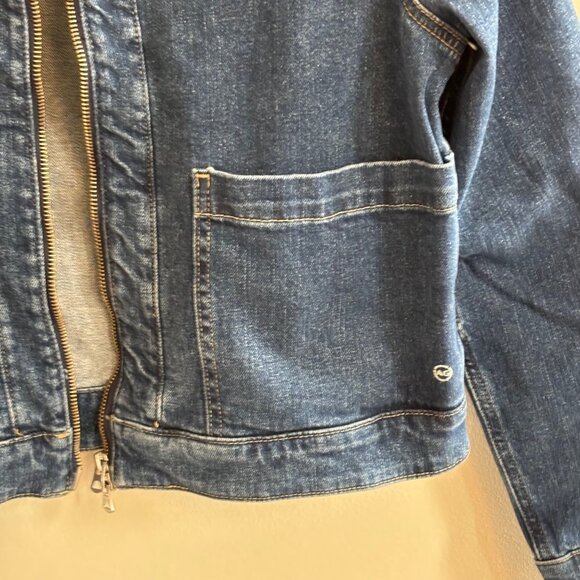 NEW AG Alix Cropped Denim Jacket  - Size Medium - Zip Front Vintage Workwear S - Picture 4 of 7